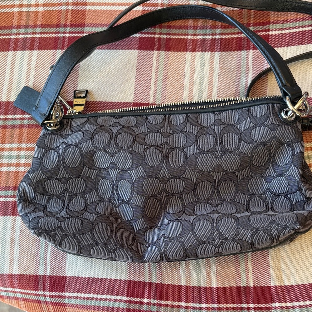 Coach Charcoal and Black Shoulder Bag - Picture 3 of 7